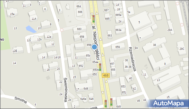 Sopot, Aleja Niepodległości, 654b, mapa Sopotu