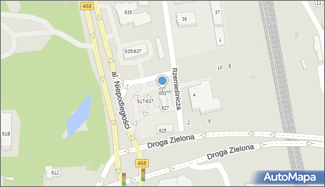Sopot, Aleja Niepodległości, 631, mapa Sopotu
