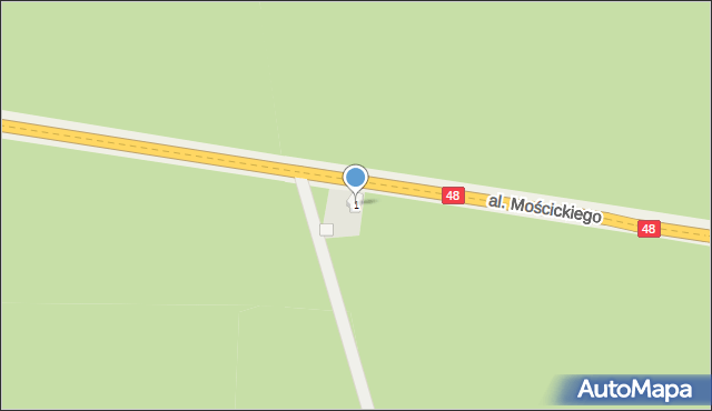 Spała, Aleja Mościckiego Ignacego, prezydenta, 1, mapa Spała