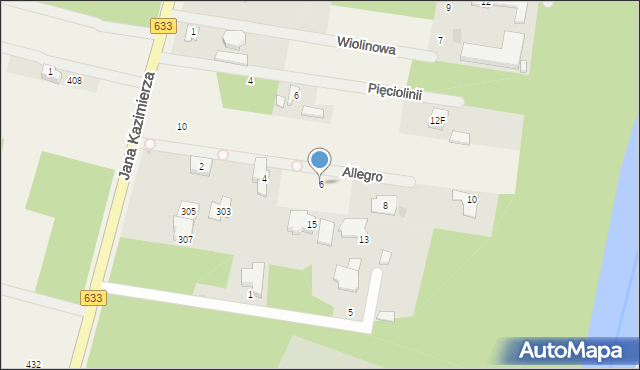 Stanisławów Pierwszy, Allegro, 6, mapa Stanisławów Pierwszy