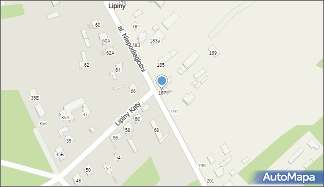 Stare Lipiny, Aleja Niepodległości, 187, mapa Stare Lipiny