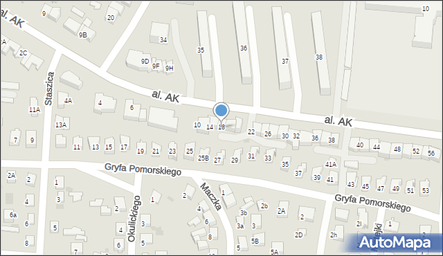Starogard Gdański, Aleja Armii Krajowej, 18, mapa Starogard Gdański