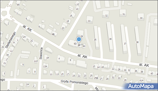 Starogard Gdański, Aleja Armii Krajowej, 9F, mapa Starogard Gdański