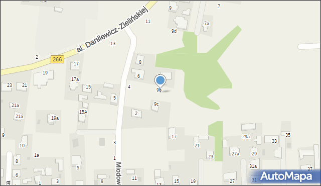 Stawki, Aleja Danilewicz-Zielińskiej Marii, 9b, mapa Stawki