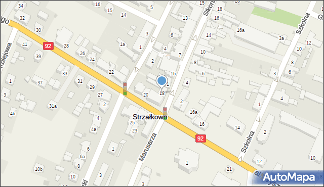 Strzałkowo, Aleja Wyszyńskiego Stefana, ks. prym. kard., 18, mapa Strzałkowo