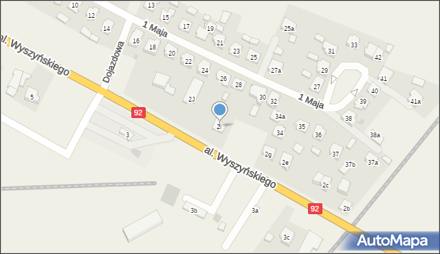 Strzałkowo, Aleja Wyszyńskiego Stefana, ks. prym. kard., 2i, mapa Strzałkowo