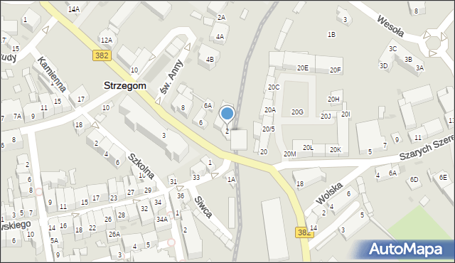 Strzegom, Aleja Wojska Polskiego, 2, mapa Strzegom