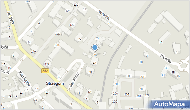 Strzegom, Aleja Wojska Polskiego, 2A, mapa Strzegom