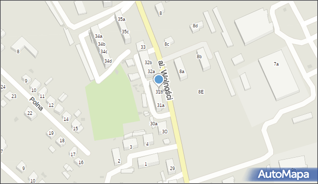 Strzelce Krajeńskie, Aleja Wolności, 31b, mapa Strzelce Krajeńskie