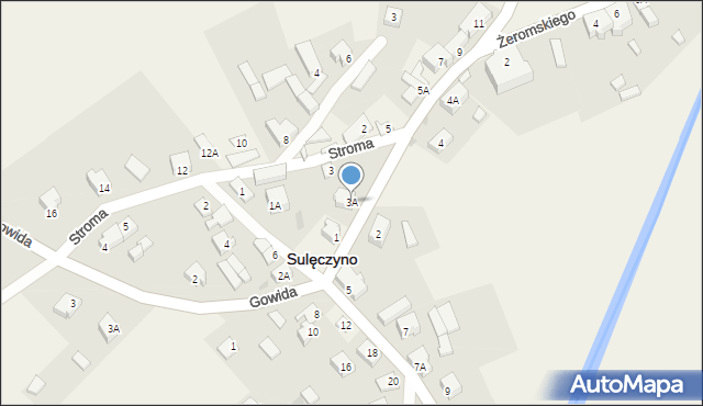 Sulęczyno, Aleja Zwycięstwa, 3A, mapa Sulęczyno