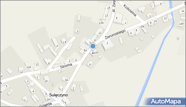 Sulęczyno, Aleja Zwycięstwa, 4A, mapa Sulęczyno