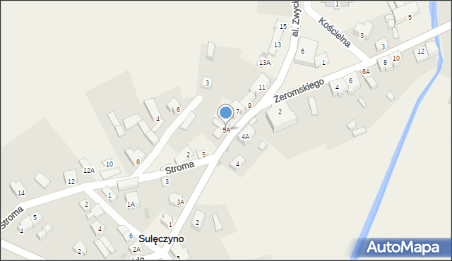 Sulęczyno, Aleja Zwycięstwa, 5A, mapa Sulęczyno