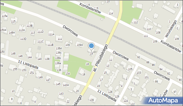 Sulejówek, Aleja Piłsudskiego Józefa, marsz., 14, mapa Sulejówek