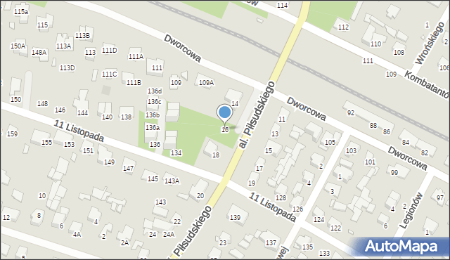 Sulejówek, Aleja Piłsudskiego Józefa, marsz., 16, mapa Sulejówek