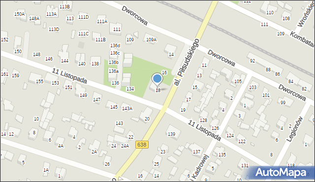 Sulejówek, Aleja Piłsudskiego Józefa, marsz., 18, mapa Sulejówek