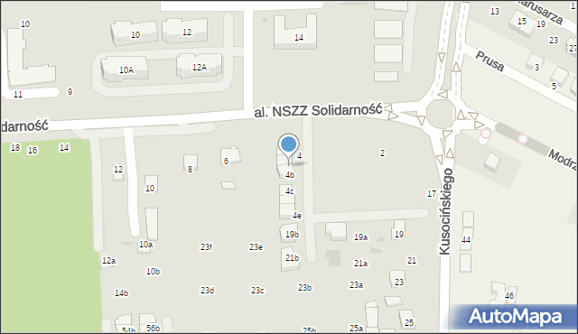 Świdnik, Aleja NSZZ Solidarność, 4a, mapa Świdnika