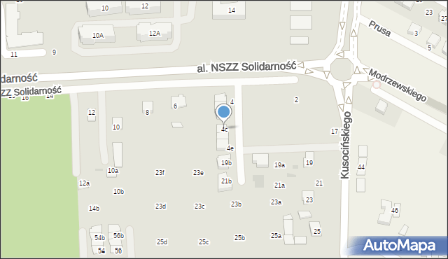 Świdnik, Aleja NSZZ Solidarność, 4c, mapa Świdnika