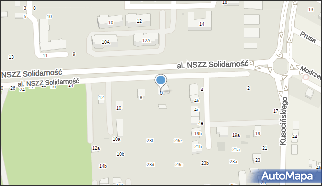 Świdnik, Aleja NSZZ Solidarność, 6, mapa Świdnika