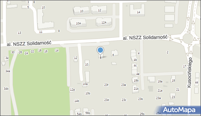 Świdnik, Aleja NSZZ Solidarność, 8, mapa Świdnika