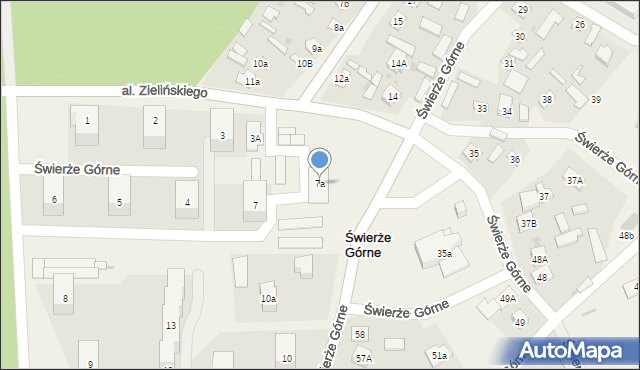 Świerże Górne, Aleja Zielińskiego Józefa, 7a, mapa Świerże Górne