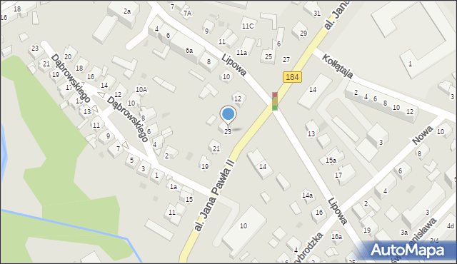 Szamotuły, Aleja Jana Pawła II, 23, mapa Szamotuły