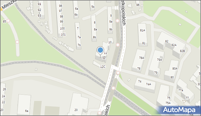 Szczecin, Aleja Powstańców Wielkopolskich, 12a, mapa Szczecina