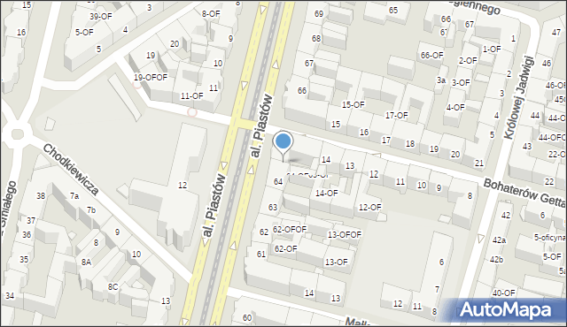 Szczecin, Aleja Piastów, 65, mapa Szczecina