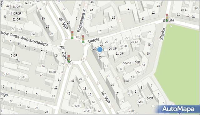 Szczecin, Aleja Wojska Polskiego, 25, mapa Szczecina