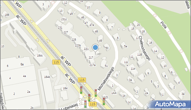 Szczecin, Aleja Wojska Polskiego, 219, mapa Szczecina