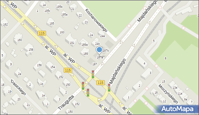 Szczecin, Aleja Wojska Polskiego, 187a, mapa Szczecina