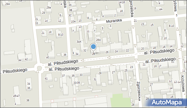 Tomaszów Mazowiecki, Aleja Piłsudskiego Józefa, marsz., 28, mapa Tomaszów Mazowiecki