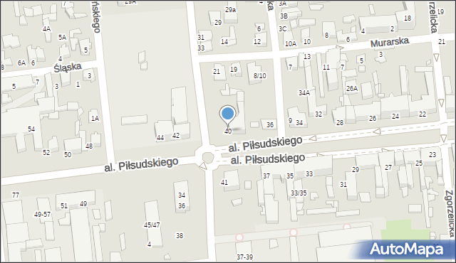 Tomaszów Mazowiecki, Aleja Piłsudskiego Józefa, marsz., 40, mapa Tomaszów Mazowiecki