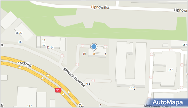 Toruń, Aleksandrowska, 8, mapa Torunia