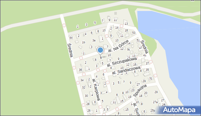 Turawa, Aleja na Górce, 8, mapa Turawa