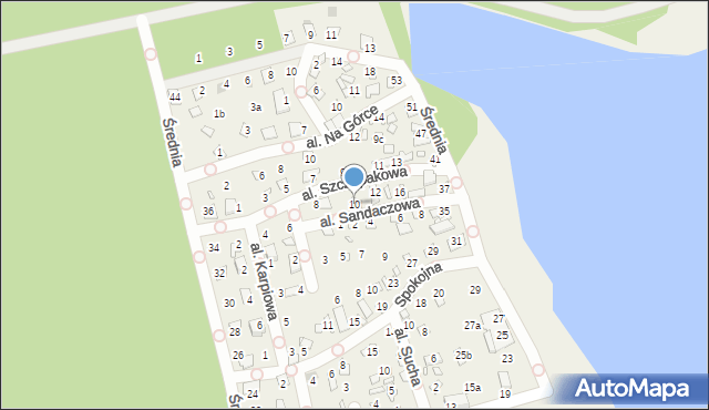 Turawa, Aleja Szczupakowa, 10, mapa Turawa