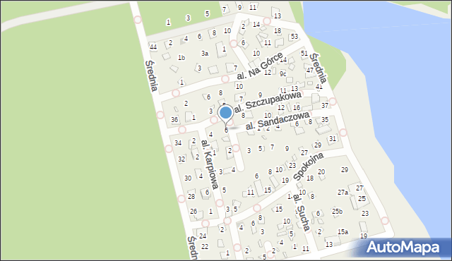 Turawa, Aleja Szczupakowa, 6, mapa Turawa