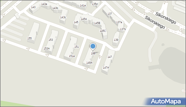 Tychy, Aleja Bielska, 149, mapa Tychów