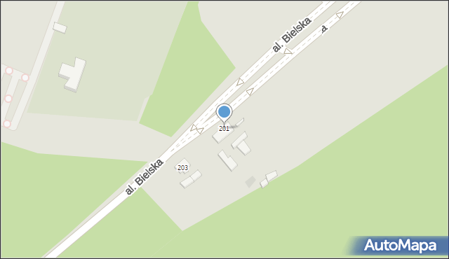 Tychy, Aleja Bielska, 201, mapa Tychów