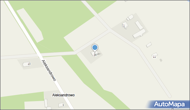 Unierzyż, Aleksandrowo, 1b, mapa Unierzyż