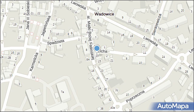 Wadowice, Aleja Matki Bożej Fatimskiej, 13, mapa Wadowice