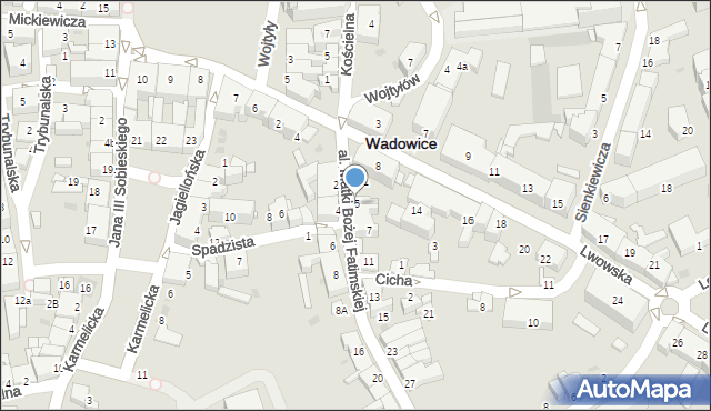Wadowice, Aleja Matki Bożej Fatimskiej, 5, mapa Wadowice