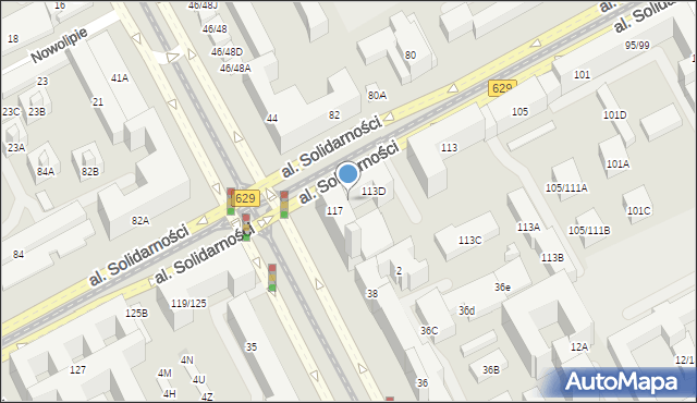 Warszawa, Aleja Solidarności, 115, mapa Warszawy