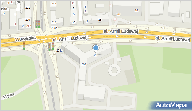 Warszawa, Aleja Armii Ludowej, 29, mapa Warszawy