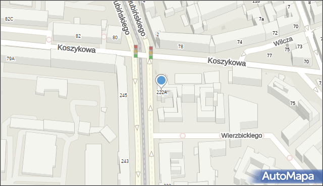 Warszawa, Aleja Niepodległości, 222A, mapa Warszawy