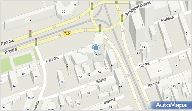Warszawa, Aleja Jana Pawła II, 15, mapa Warszawy