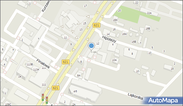 Warszawa, Aleja Krakowska, 10A, mapa Warszawy