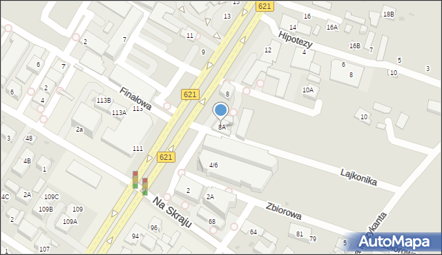 Warszawa, Aleja Krakowska, 8A, mapa Warszawy