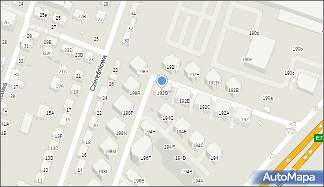 Warszawa, Aleje Jerozolimskie, 192G, mapa Warszawy