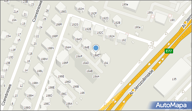 Warszawa, Aleje Jerozolimskie, 194C, mapa Warszawy