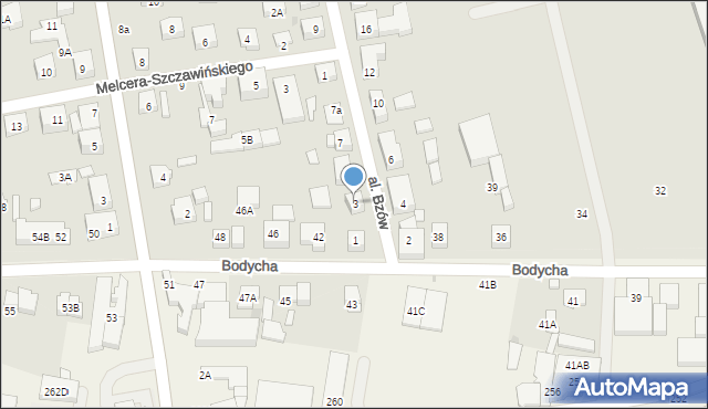 Warszawa, Aleja Bzów, 3, mapa Warszawy